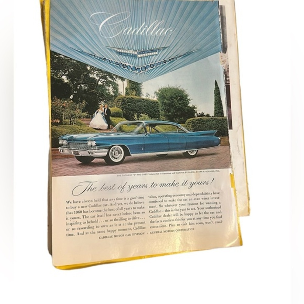 Vintage Cadillac 1960 Car Ad Man Cave